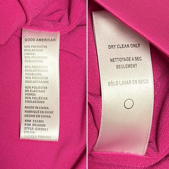 Good American Scuba 2.0 Fuchsia Bright Pink Blazer size 5 or 2XL - Picture 14 of 16